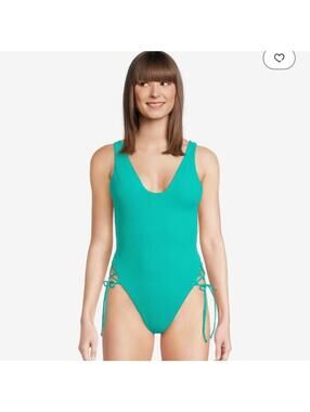 BECCA  Modern Edge Rib Sophie Lace Up One Piece
